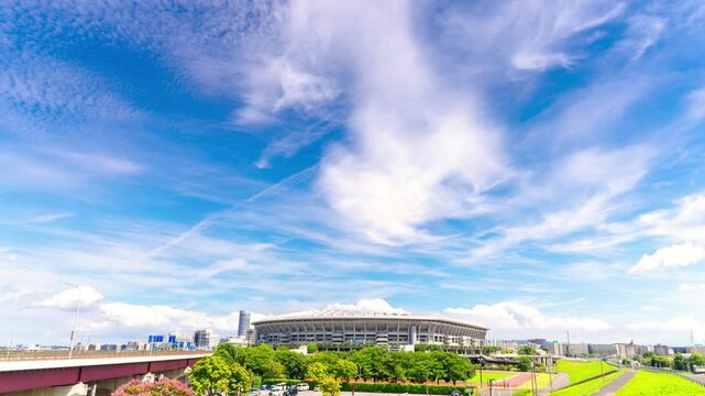 新横浜公園・タイムラプス
