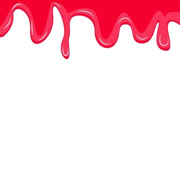 Dripping glossy red slime - frame.