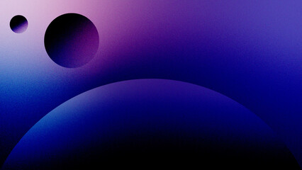 outer space illustration, Universe with Glowing Spheres, Celestial Planets, Stars, Eclipse, and Cosmic Space Illustration Design with grain texture style. modern and awesome wallpaper design © tsu