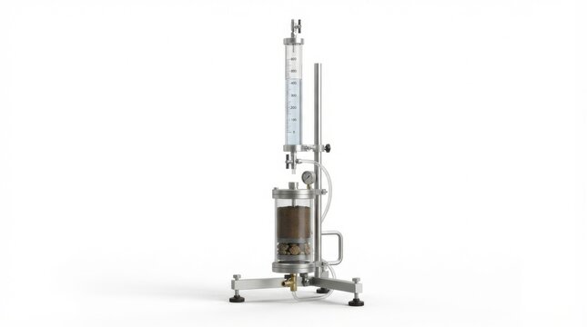 Professional soil permeability testing apparatus for geotechnical laboratory analysis