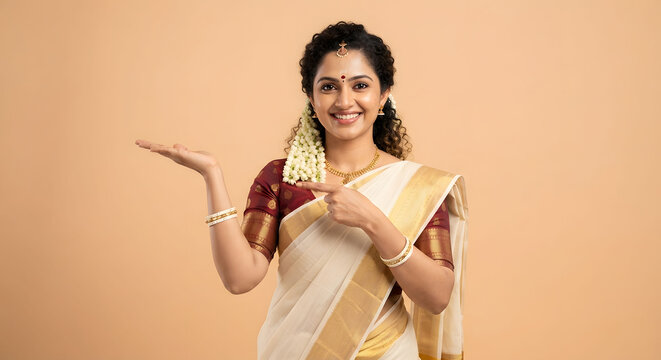 Happy onam festival sale concept on background.