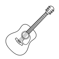 Fototapeta premium Acoustic guitar outline
