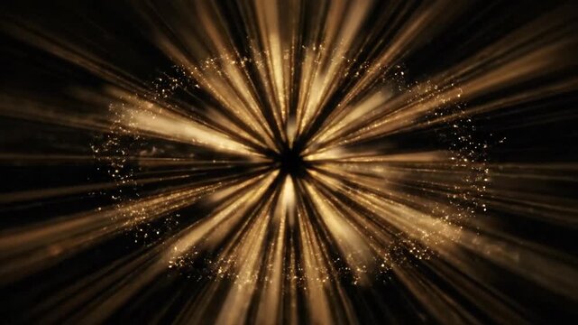 Abstract Golden Sunburst Light Rays Animation
