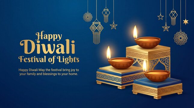 Happy Diwali - festival of lights colorful poster template design with decorative diya lamp. vector illustration. Indian festival of lights Happy Diwali, holiday Background, Diwali