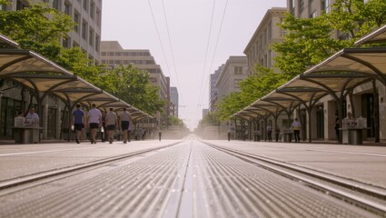 Naklejka premium City streets designed for extreme heat