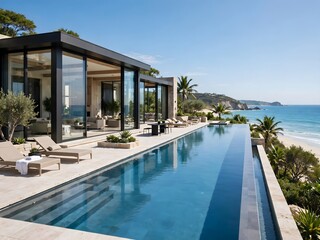 Fototapeta premium Modern Luxury Beach Villa