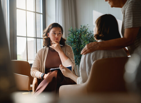 Professional Counseling Session in Bright Office with Compassionate Support
