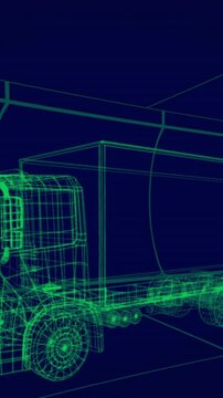 3d technical drawing of car 4k