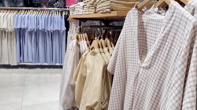Assorted Casual Clothes on Store Racks