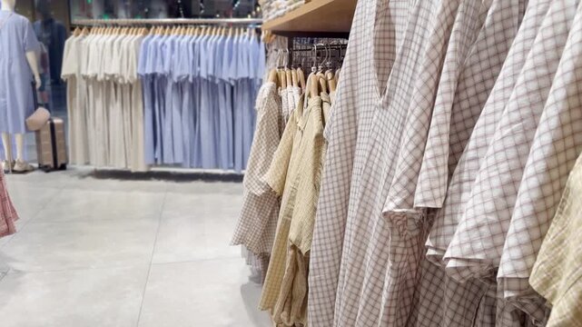 Assorted Casual Clothes on Store Racks
