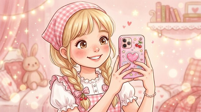 Cute girl selfie