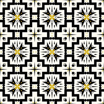 Abstract Geometric Art Deco Style Pattern Background