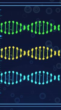 DNA sequences and molecular structure over scientific data and coding
