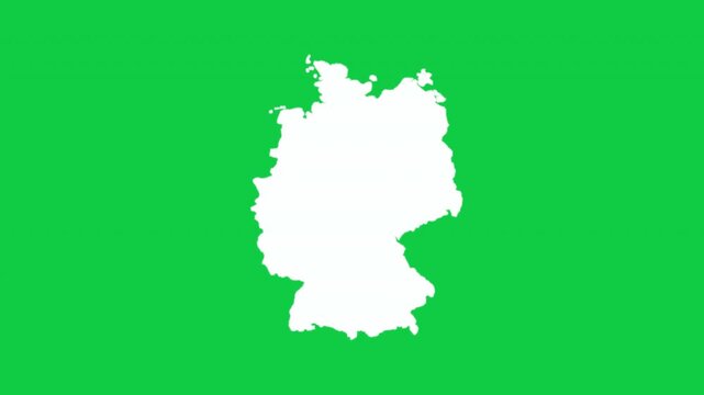 Germany wiggle animation map loop green background