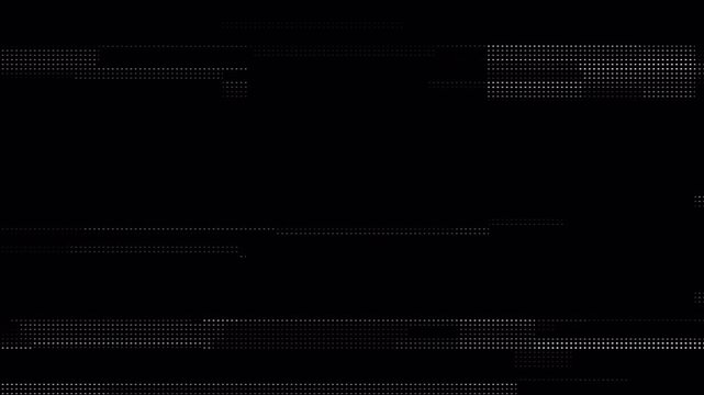 Heavy VHS Signal Interference with Monochrome Pixel Bars, Scan Distortion and Analog Noise. Monochrome Digital Glitch with Pixel Bars and Electronic Interference.