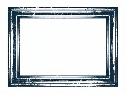Simple empty wooden picture frame isolated on clean background