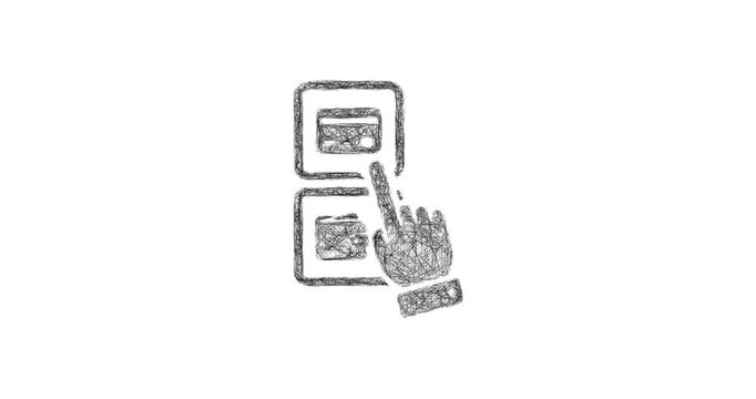 Sketch choose payment method icon animation - smooth progressive reveal