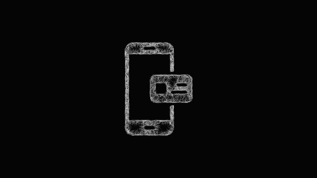 Sketch mobile payment icon animation - smooth progressive reveal