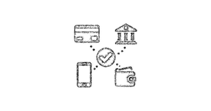 Sketch payment options icon animation - smooth progressive reveal
