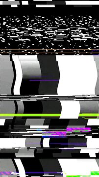 Broken Signal Glitch Transition Overlay Lost Transmission Effect Vertical