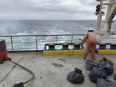 marine technology for burning garbage.