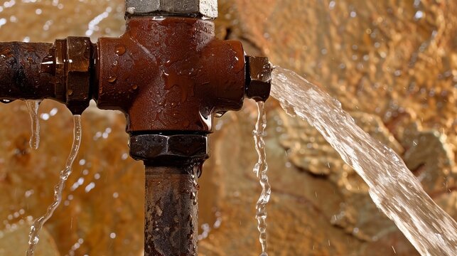 Urgent plumbing crisis  water pipe burst causes immediate flooding and requires swift action