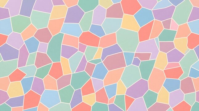 Irregular polygons fitted into a pastel tessellation Background