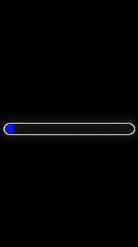 Glow Progress Bar Animation on Black Background. Download Progress, Preloader Animation Web Design Template. Seamless Loop Animation in 4K Vertical with Alpha Channel.