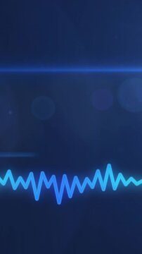 Animation of lens flares and waveform moving against black background