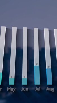 Animation of graph over cityscape