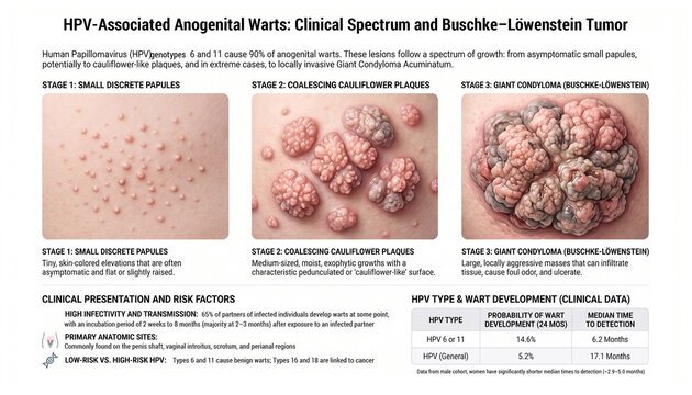 HPV-Associated Anogenital Warts: Clinical Spectrum and Buschke&ndash;L&ouml;wenstein Tumor