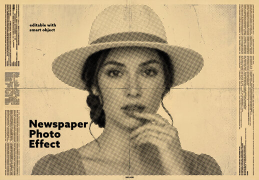 Newspaper Photo Effect