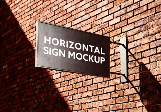 Wall Sign Mockup