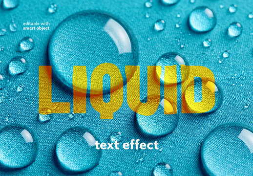 Water Droplets Text Effect