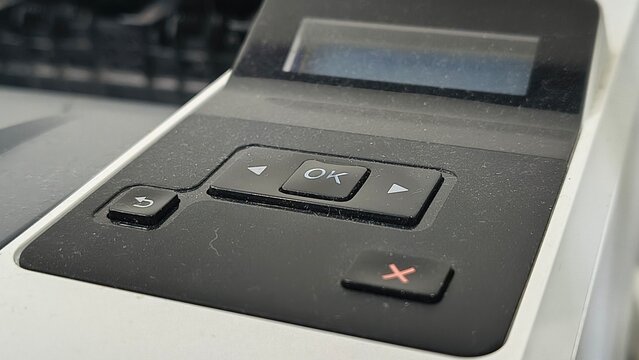 close up of a power button on a computer