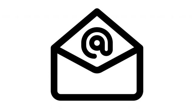 email animated Line Icons Premium 4K, Modern Minimal Outline Motion Graphics Collection