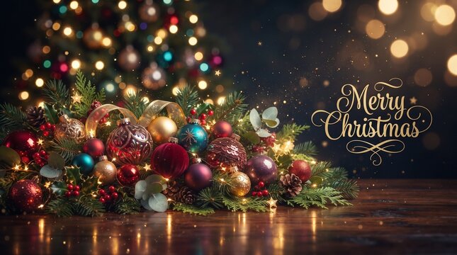 A background with a bunch of gold and ornaments