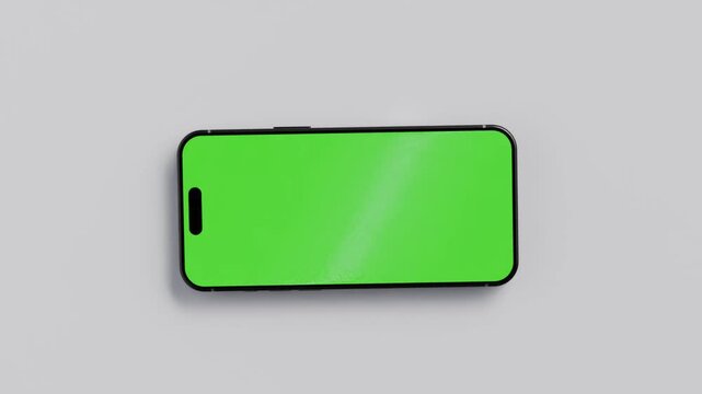 Green Screen Smartphone Mockup on White Background