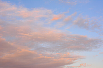 Obraz premium Pastel Pink and Blue Sunset Sky Background