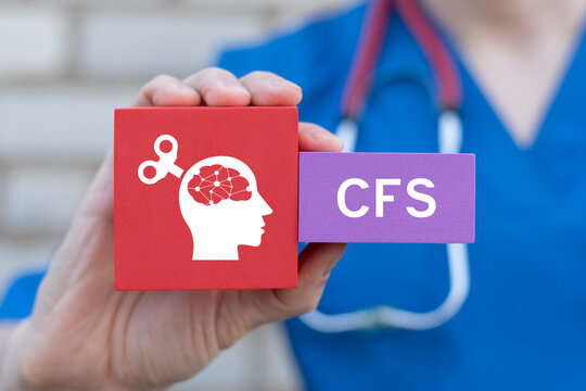 Medical concept of CFS Chronic Fatigue Syndrome.