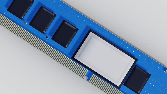Computer RAM Module Macro Close Up 3D Render