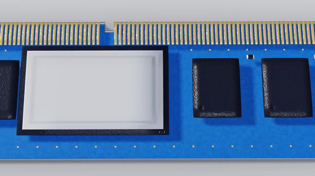 Close Up of RAM Module Circuit Board
