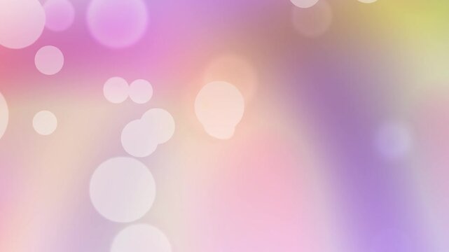 Warm peach orange and soft lilac gradient background loop with bright glowing bokeh lights Perfect for aesthetic presentation overlays and video intros