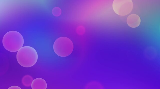 Vivid fuchsia pink and royal purple gradient motion loop with soft glowing bokeh circles Perfect for creative presentation backgrounds and overlays
