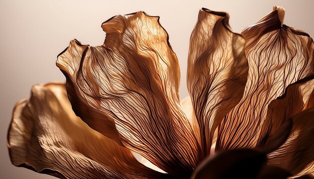 dried flower petal crinkled close up