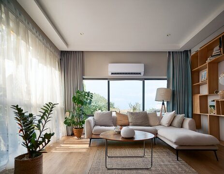 ac split system in the living room