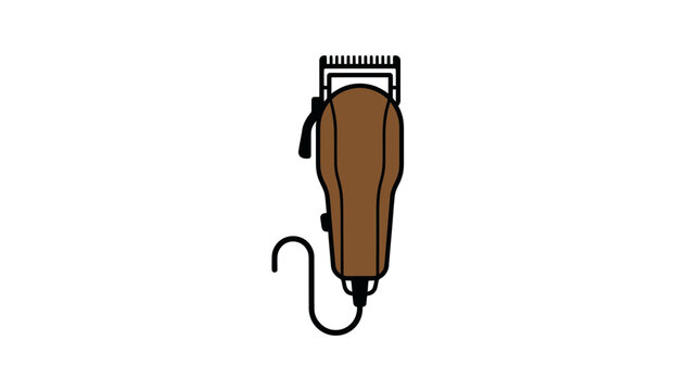 Electric hair clipper trimmer icon for barber salon.