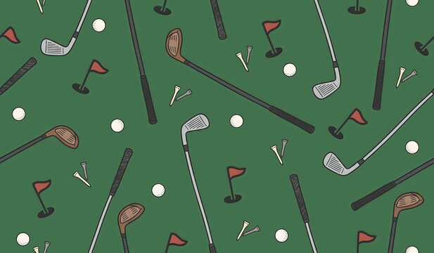 Cute golf pattern background design