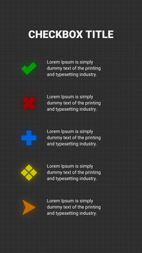 Checkbox List With Glow Icons