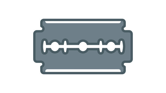 Classic double edge safety razor blade illustration.